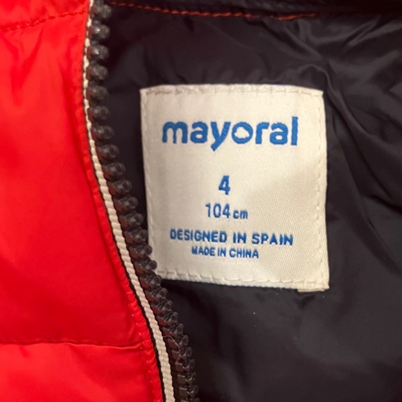 NWT Mayoral Boys Red Puffer Vest size 4 - Picture 2 of 7